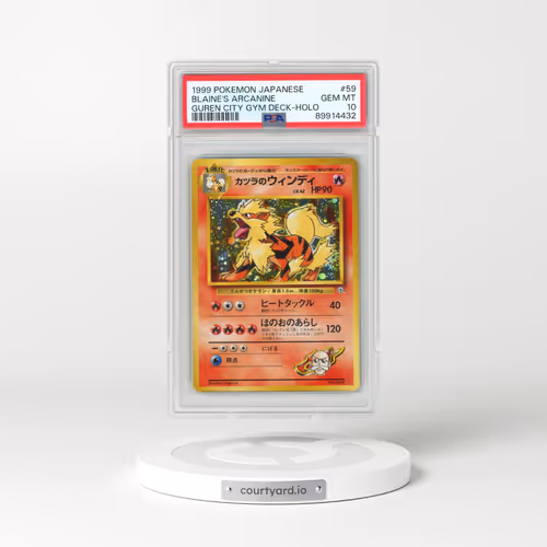 1999 Pokémon Guren Town Gym Deck #59 Blaine's Arcanine - Holo (PSA 10 GEM MINT)