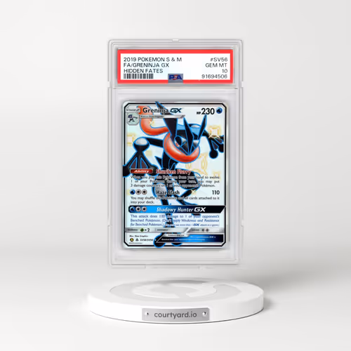 2019 Pokémon Sun & Moon Hidden Fates #SV56 Greninja GX - Holo Full Art (PSA 10 GEM MINT)