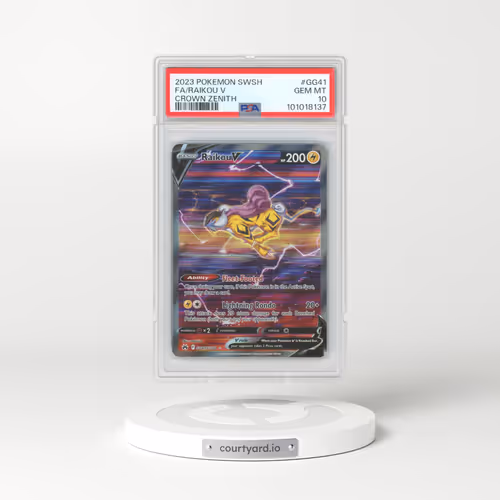 2023 Pokémon Sword and Shield Crown Zenith #GG41 Raikou V - Holo Full Art (PSA 10 GEM MINT)