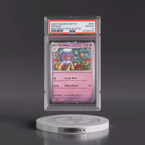 2025 Pokémon Mep EN-Me Black Star Promo #006 Drifblim - Mega Evolution Single Pack Blister (PSA 8 NM
