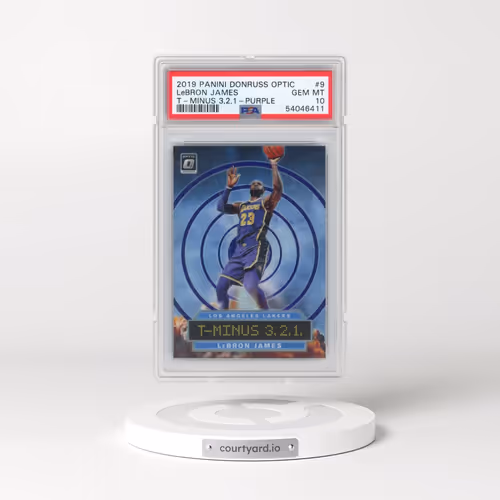 2019 Panini Donruss Optic T-Minus 3,2,1 #9 LeBron James - Purple (PSA 10 GEM MINT)