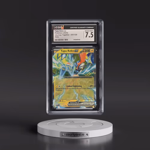 2025 Pokémon Jtg EN-Journey Together #051 Tapu Koko EX - Holo (CGC 7.5 NM+)