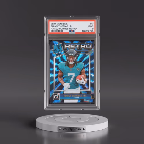 2024 Panini Donruss Rated Rookies Retro #17 Brian Thomas Jr. (PSA 9 MINT)