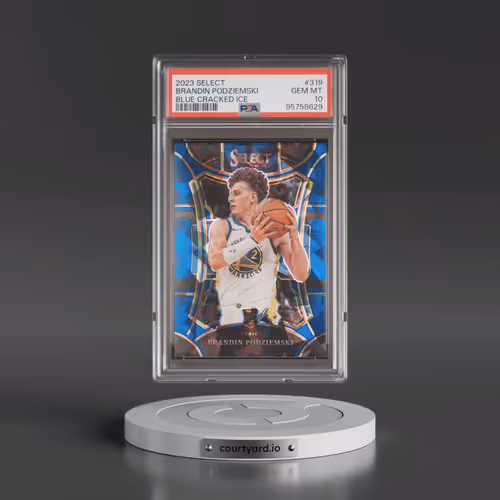 2023 Panini Select #319 Brandin Podziemski - Blue Cracked Ice (PSA 10 GEM MINT)
