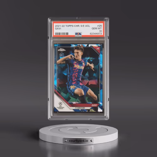 2021-2022 Topps Chrome Sapphire Edition UEFA Champions League #25 Gavi (PSA 10 GEM MINT)