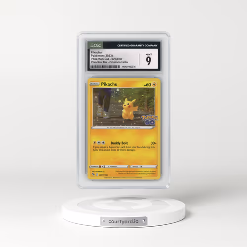 2022 Pokémon GO #027/078 Pikachu - Pikachu Tin Cosmos Holo (CGC 9 MINT)