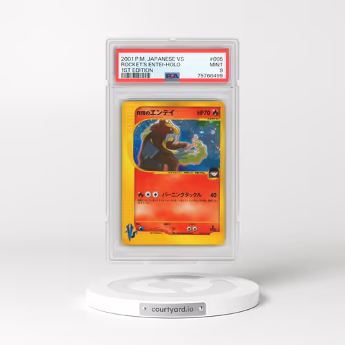 2001 Pokémon VS #095 Rocket's Entei - 1st Edition Holo (PSA 9 MINT)