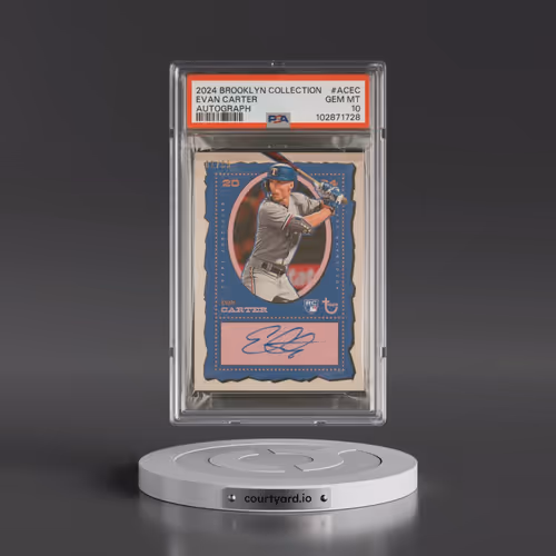 2024 Topps Brooklyn Collection Autographs #EC Evan Carter (PSA 10 GEM MINT)