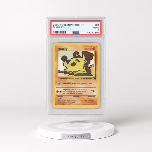 2000 Team Rocket #61 Mankey (PSA 9 MINT)