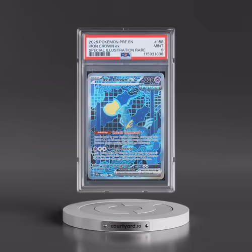 2025 Pokémon Pre EN-Prismatic Evolutions #158 Iron Crown EX - Holo Special Illustration Rare (PSA 9