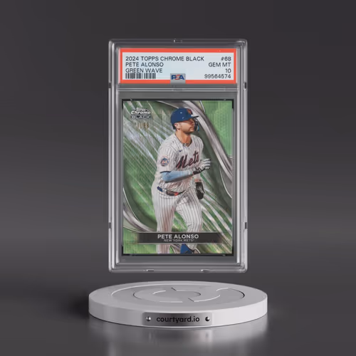 2024 Topps Chrome Black #68 Pete Alonso - Green Wave (PSA 10 GEM MINT)