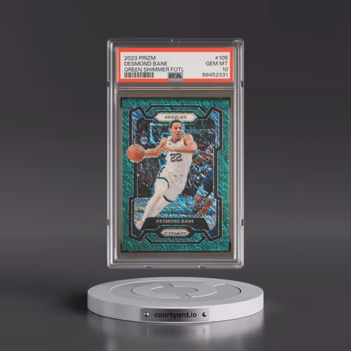 2023 Panini Prizm #105 Desmond Bane - Green Shimmer Fotl (PSA 10 GEM MINT)