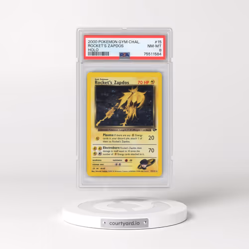 2000 Pokémon Gym Challenge #15 Rocket's Zapdos - Holo (PSA 8 NM-MT)
