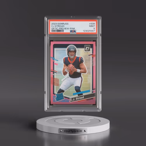 2023 Panini Donruss #339 CJ Stroud - Optic Preview-Pink (PSA 9 MINT)