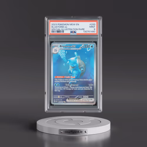 2023 Pokémon Mew EN-151 #200 Blastoise EX - Holo Special Illustration Rare (PSA 9 MINT)