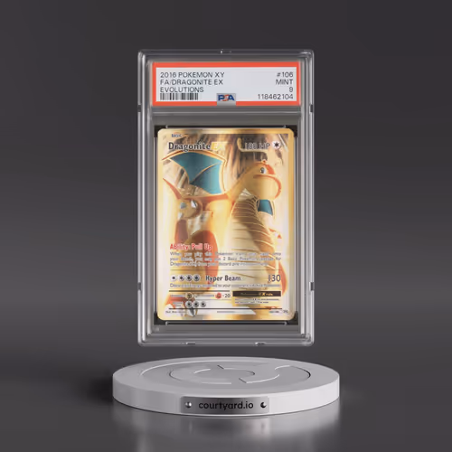 2016 Pokémon XY Evolutions #106 Dragonite EX - Holo Full Art (PSA 9 MINT)