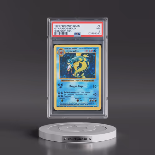 1999 Pokémon Game #6 Gyarados - Holo Shadowless (PSA 7 NM)