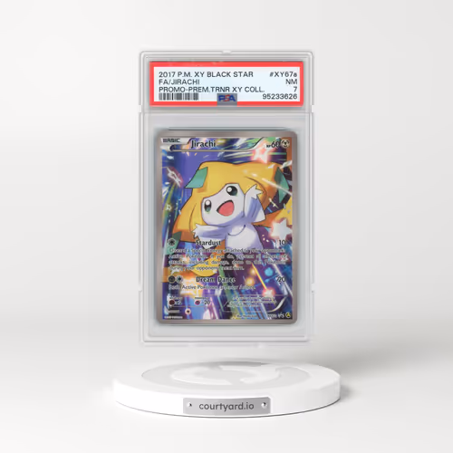 2017 Pokémon XY Black Star Promo #XY67a Jirachi - Full Art Premium Trainer XY Collection (PSA 7 NM)