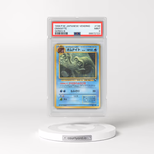1998 Pokémon Vending #138 Omanyte - Series III (PSA 9 MINT)