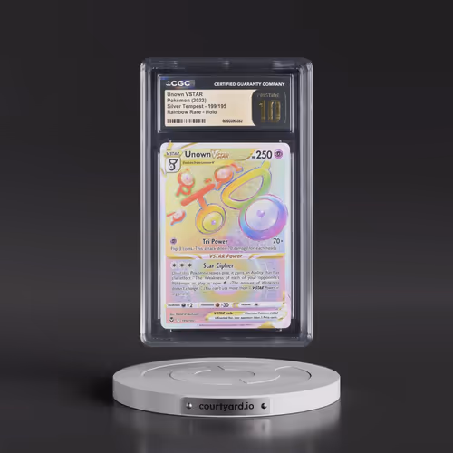 2022 Silver Tempest #199/195 Unown VSTAR - Rainbow Rare Holo (CGC 10 PRISTINE)