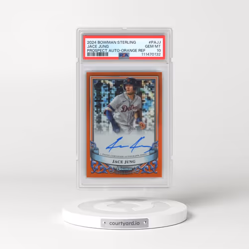 2024 Bowman Sterling Prospect Autographs #PAJJ Jace Jung - Orange Refractor (PSA 10 GEM MINT)