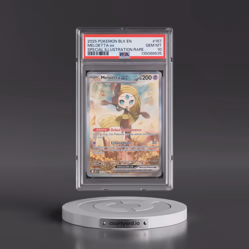2025 Pokémon Blk EN-Black Bolt #167 Meloetta EX - Holo Special Illustration Rare (PSA 10 GEM MINT)