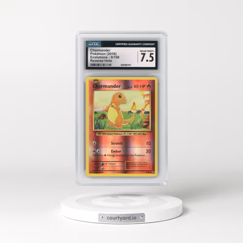 2016 Evolutions #9/108 Charmander - Reverse Holo (CGC 7.5 NM+)