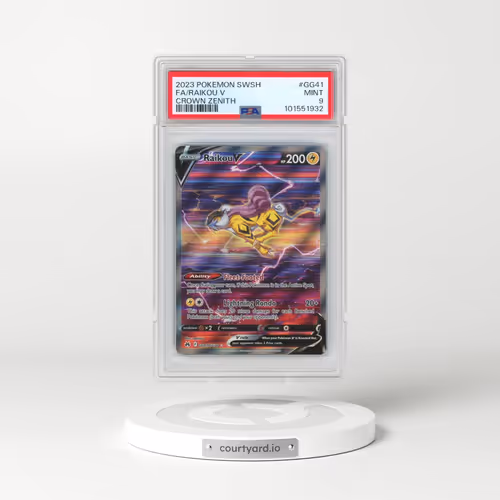 2023 Pokémon Sword and Shield Crown Zenith #GG41 Raikou V - Holo Full Art (PSA 9 MINT)