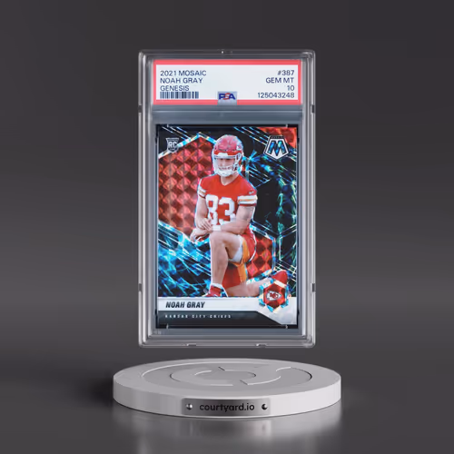 2021 Panini Mosaic #387 Noah Gray - Genesis (PSA 10 GEM MINT)