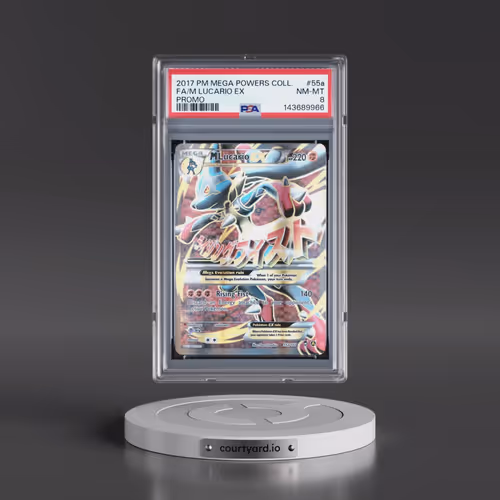 2017 Pokémon Mega Powers Collection Promo #55a M Lucario EX - Holo Full Art (PSA 8 NM-MT)