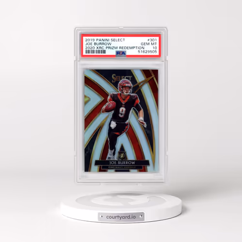 2019 Panini Select 2020 Xrc Prizm Redemption #301 Joe Burrow (PSA 10 GEM MINT)