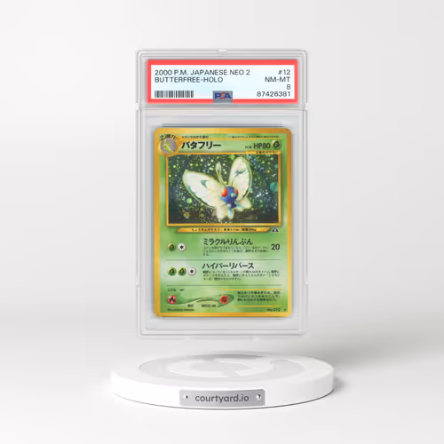 2000 Japanese Neo 2 #12 Butterfree - Holo (PSA 8 NM-MT)