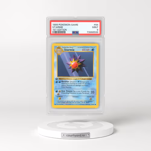 1999 Pokémon Game #64 Starmie - 1st Edition (PSA 9 MINT)