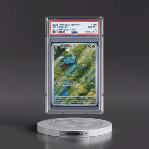 2023 Pokémon Mew EN-151 #166 Bulbasaur - Illustration Rare (PSA 8 NM-MT)