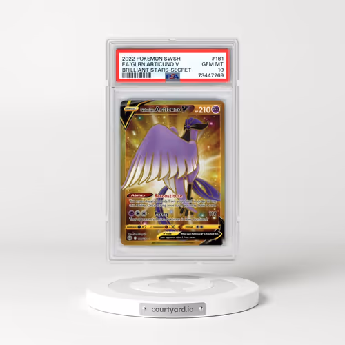 2022 Pokémon Sword & Shield Brilliant Stars #181 Galarian Articuno V - Holo Full Art Secret (PSA 10 GEM MINT)