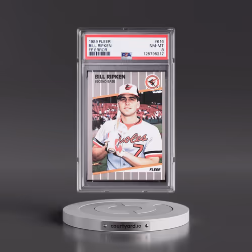 1989 Fleer #616 Bill Ripken - FF Error (PSA 8 NM-MT)