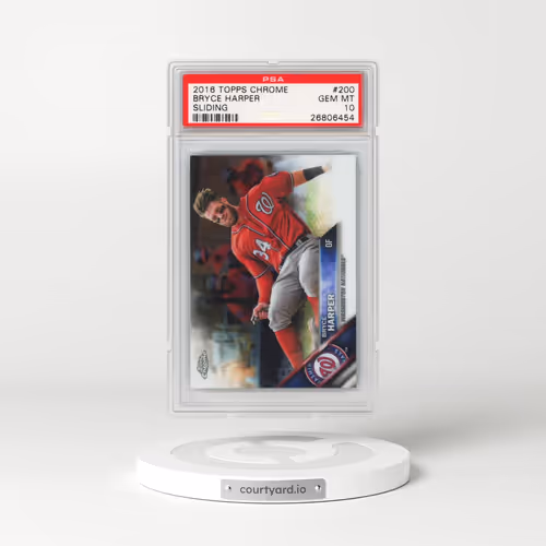 2016 Topps Chrome #200 Bryce Harper - Sliding (PSA 10 GEM MINT)