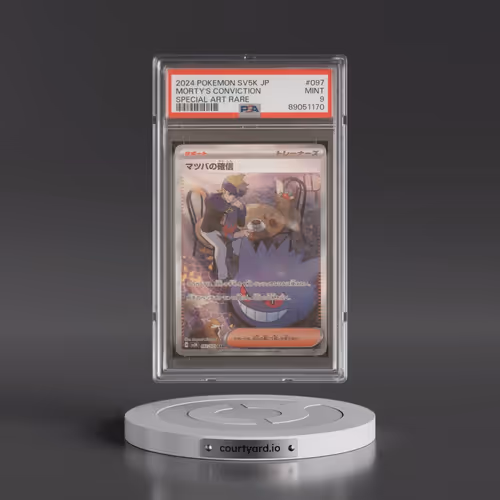 2024 Pokémon Sv5k-Wild Force #097 Morty's Conviction - Special Art Rare (PSA 9 MINT)