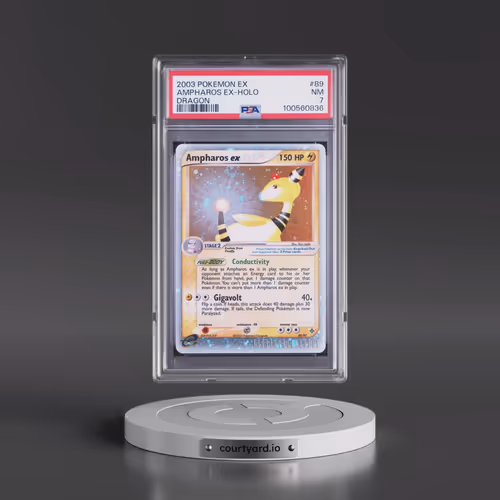 2003 Pokémon EX Dragon #89 Ampharos EX - Holo Holo (PSA 7 NM)
