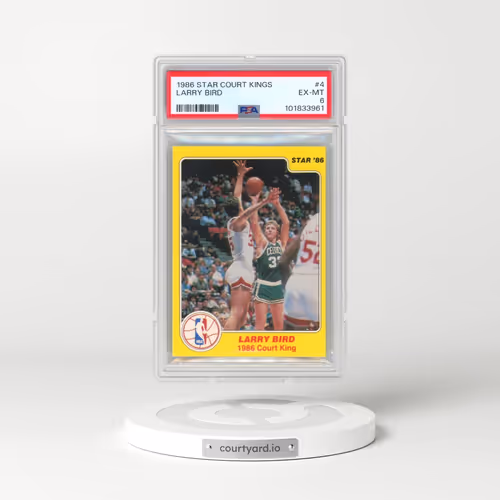 1986 Star Court Kings #4 Larry Bird (PSA 6 EX-MT)