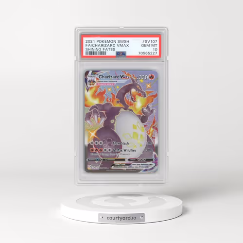 2021 Pokémon Sword & Shield Shining Fates #SV107 Charizard Vmax - Full Art (PSA 10 GEM MINT)