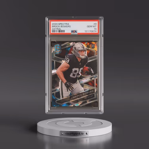 2024 Panini Spectra #8 Brock Bowers - Astral (PSA 10 GEM MINT)