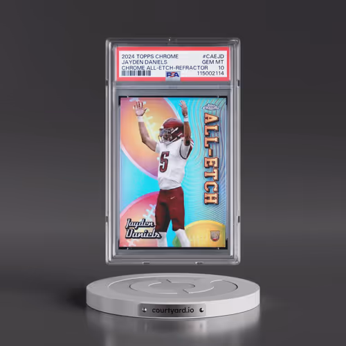 2024 Topps Chrome Chrome All-Etch #CAEJD Jayden Daniels - Refractor (PSA 10 GEM MINT)