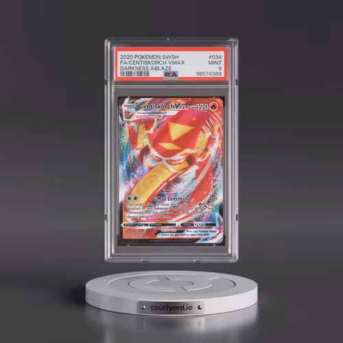 2020 Pokémon Sword & Shield Darkness Ablaze #034 Centiskorch Vmax - Full Art (PSA 9 MINT)