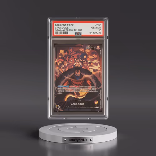 2023 One Piece Kingdoms of Intrigue #058 Crocodile - Alternate Art (PSA 10 GEM MINT)
