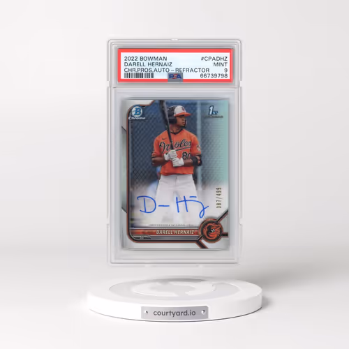 2022 Bowman Chrome Prospect Autographs #CPADHZ Darell Hernaiz - Refractor (PSA 9 MINT)