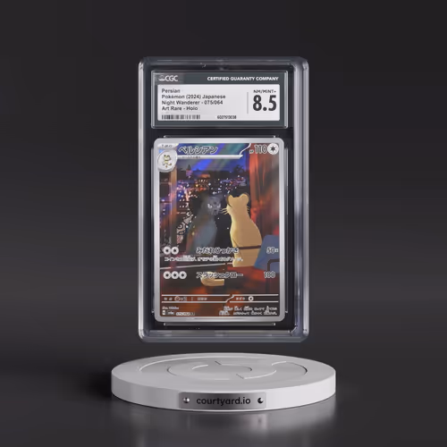 2024 Pokémon Sv6a-Night Wanderer #075 Persian - Art Rare (CGC 8.5 NM-MT+)