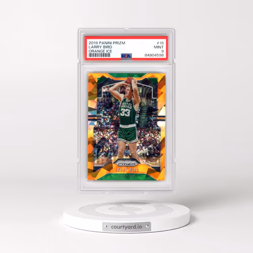 2019 Panini Prizm #16 Larry Bird - Orange Ice (PSA 9 MINT)