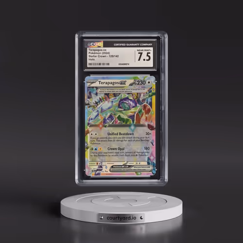 2024 Stellar Crown - SCR EN #128/142 Terapagos ex - Holo (CGC 7.5 NM+)
