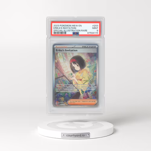2023 Pokémon Mew EN-151 #203 Erika's Invitation - Special Illustration Rare (PSA 9 MINT)